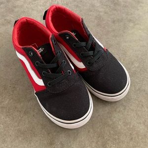 Vans Red Black Toddler 9 Slip on
